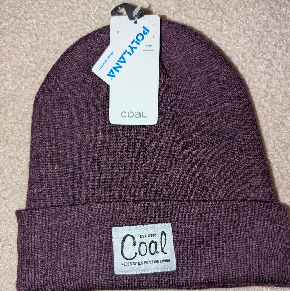 Coal The Mel Polylana Aubergine beanie brand new